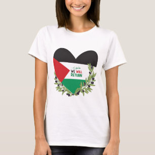 Palästinensische Flagge und Olivenzweige T-Shirt