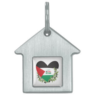 Palästinensische Flagge und Olivenzweige Tiermarke