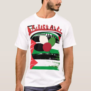 Palästinensische Flagge und Silhouette für Flüchtl T-Shirt