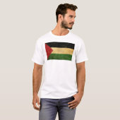 Palästinensische Flagge Vintag Männerweiß T-Shirt (Vorne ganz)