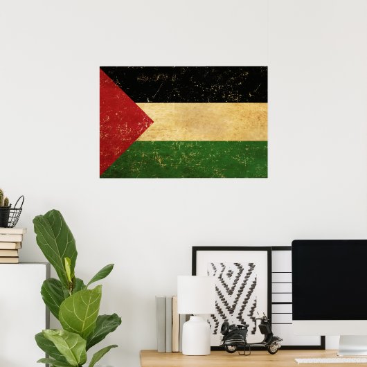 Palästinensische Flagge Vintag Poster (Heimbüro)
