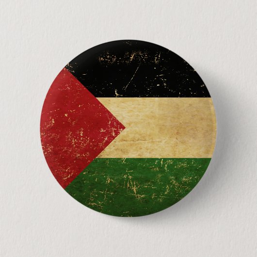Palästinensische Flagge Vintage-Button Button (Vorderseite)