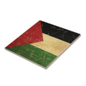 Palästinensische Flagge Vintage Keramik Tile Fliese (Seite)