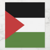 Palästinensische Flagge Weinetikett (Einzelnes Label)