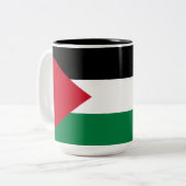 Palästinensische Flagge Zweifarbige Tasse (Vorderseite Links)