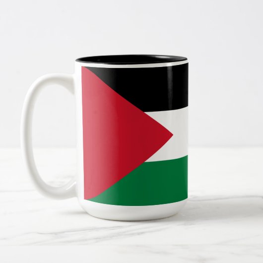 Palästinensische Flagge Zweifarbige Tasse (Links)
