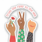 Palästinensische Frauen unterstützen benutzerdefin Aufkleber (Vorderseite)