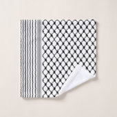 Palästinensische Hatta Keffiyeh Kufiya Folk (2 Mus Badhandtuch Set (Waschlappen)
