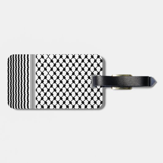 Palästinensische Hatta Keffiyeh Kufiya Folk (2 Mus Gepäckanhänger (Rückseite horizontal)