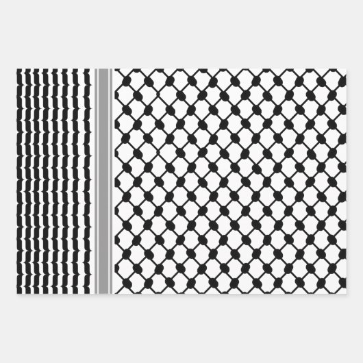 Palästinensische Hatta Keffiyeh Kufiya Folk (2 Mus Geschenkpapier Set (Vorderseite 3)