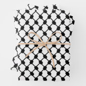 Palästinensische Hatta Keffiyeh Kufiya Folk (2 Mus Geschenkpapier Set (Beispiel)