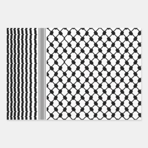 Palästinensische Hatta Keffiyeh Kufiya Folk (2 Mus Geschenkpapier Set