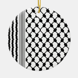 Palästinensische Hatta Keffiyeh Kufiya Folk (2 Mus Keramik Ornament