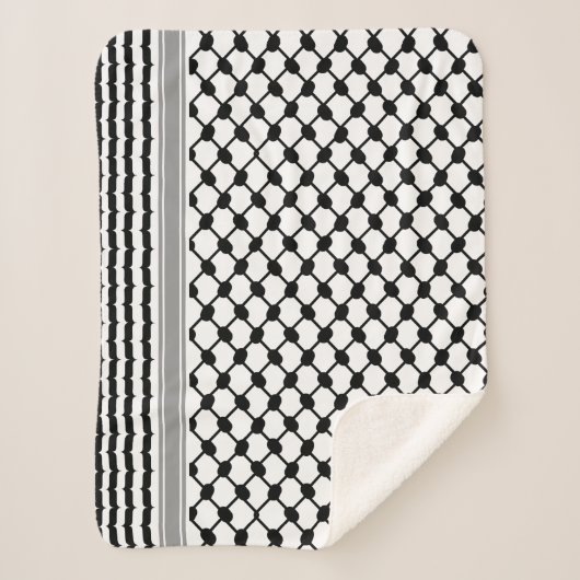 Palästinensische Hatta Keffiyeh Kufiya Folk (2 Mus Sherpadecke (Vorderseite)