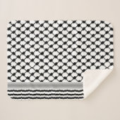 Palästinensische Hatta Keffiyeh Kufiya Folk (2 Mus Sherpadecke (Vorderseite (Horizontal))