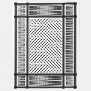 Palästinensische joranische kuffiya schwarz-weiß F Fleecedecke