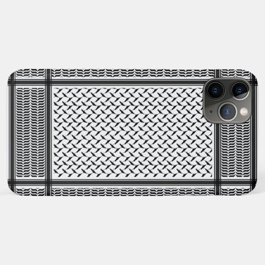 Palästinensische Joranische Kuffiya Schwarz-Weiß-S Case-Mate iPhone Hülle (Rückseite (Horizontal))