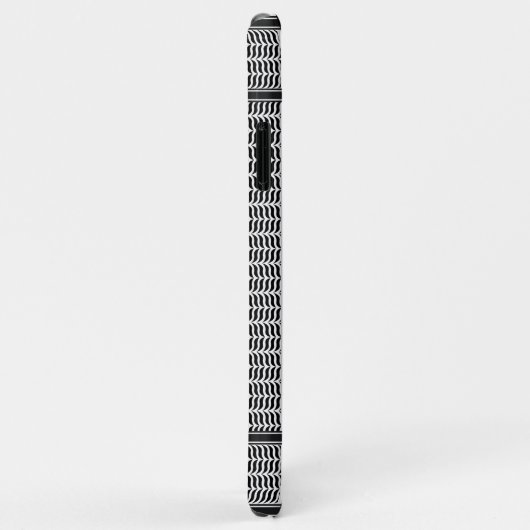 Palästinensische Joranische Kuffiya Schwarz-Weiß-S Case-Mate iPhone Hülle (Hinten/Rechts)