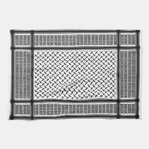 Palästinensische Joranische Kuffiya Schwarz-Weiß-S Geschirrtuch