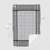 Palästinensische Joranische Kuffiya Schwarz-Weiß-S Golfhandtuch (Insitu)