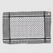 Palästinensische Joranische Kuffiya Schwarz-Weiß-S Golfhandtuch (Horizontal)