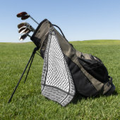 Palästinensische Joranische Kuffiya Schwarz-Weiß-S Golfhandtuch (Gras)