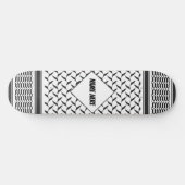 Palästinensische Joranische Kuffiya Schwarz-Weiß-S Skateboard (Horizontal)