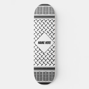 Palästinensische Joranische Kuffiya Schwarz-Weiß-S Skateboard