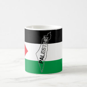 Palästinensische Karte für das freie Palästina auf Kaffeetasse