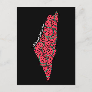 Palästinensische Karte mit Watermelonen   freie Pa