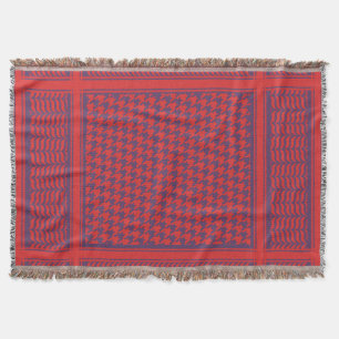Palästinensische Keffiyeh Rot und Mauve Decke