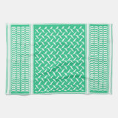 palästinensische Kuffiya Grüner Gradient Geschirrtuch (Horizontal)