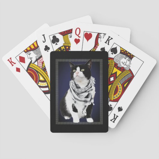 Palästinensische Kufiya-Katzenspielkarten Spielkarten (Rückseite)