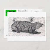 Palästinensische Mole Rat Postkarte (Vorne/Hinten)