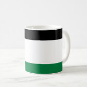 Palästinensische (palästinensische) Flagge Kaffeetasse (VorderseiteRechts)