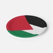 Palästinensische (palästinensische) Flagge Pappteller (Schrägansicht)