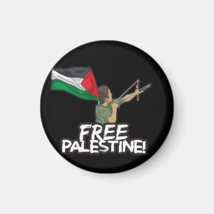 Palästinensische Residenzstadt unter der Flagge ei Magnet