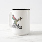 Palästinensische Residenzstadt unter der Flagge ei Zweifarbige Tasse (Vorderseite Links)