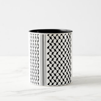 Palästinensische schwarze Kufiya-Tasse Zweifarbige Tasse