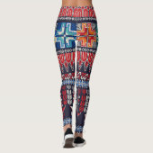 Palästinensische Stickerei Motif Muster. Leggings (Rückseite)