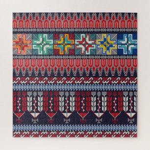 Palästinensische Stickerei Motif Muster. Puzzle