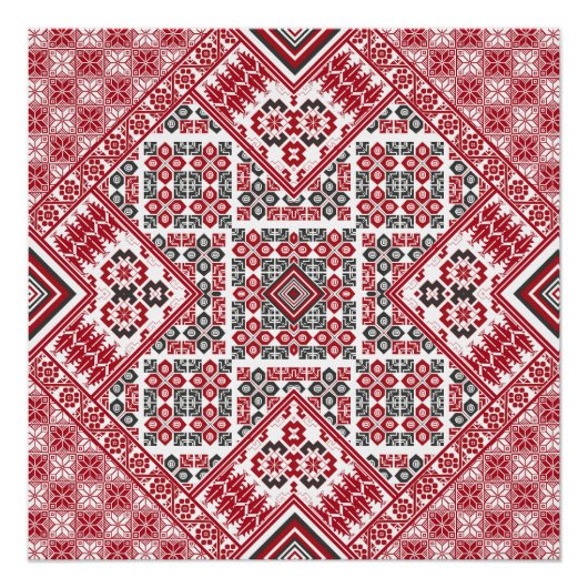 palästinensische Stickerei Muster 2 Poster (Vorderseite)