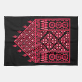 Palästinensische Stickerei Tatreez gedrucktes Desi Geschirrtuch (Horizontal)