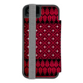Palästinensische Stickerei Tatreez gedrucktes Desi Incipio iPhone Geldbeutel-Hülle (Folio Rückseite)