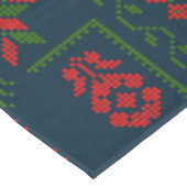 Palästinensische Stickerei Tatreez rot grün 5 Must Tischdecke (Schrägansicht)