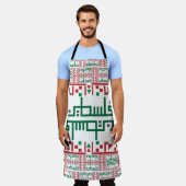 Palästinensische Tatreez Cross Stitch Stickerei Ar Schürze (Getragen)