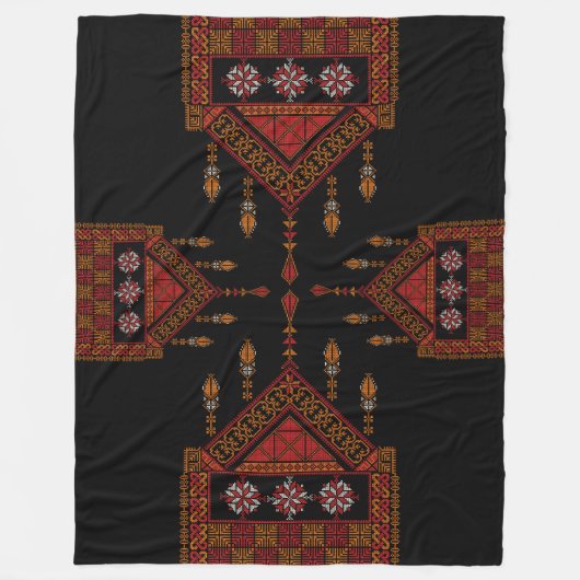 Palästinensische Tatreez Embroidery | Palestine Ar Fleecedecke (Vorderseite)
