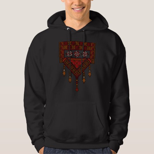 Palästinensische Tatreez Embroidery | Palestine Ar Hoodie (Vorderseite)