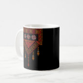 Palästinensische Tatreez Embroidery | Palestine Ar Kaffeetasse (Vorderseite Links)