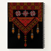 Palästinensische Tatreez Embroidery |Palestinkunst Notizblock (Rückseite)